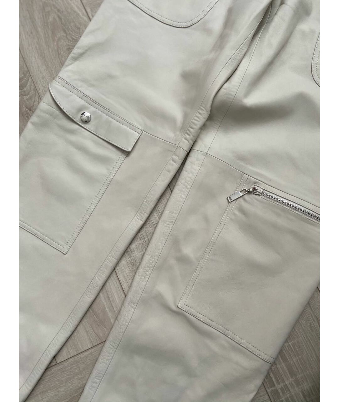LOUIS VUITTON PRE-OWNED Кожаные прямые брюки, фото 4