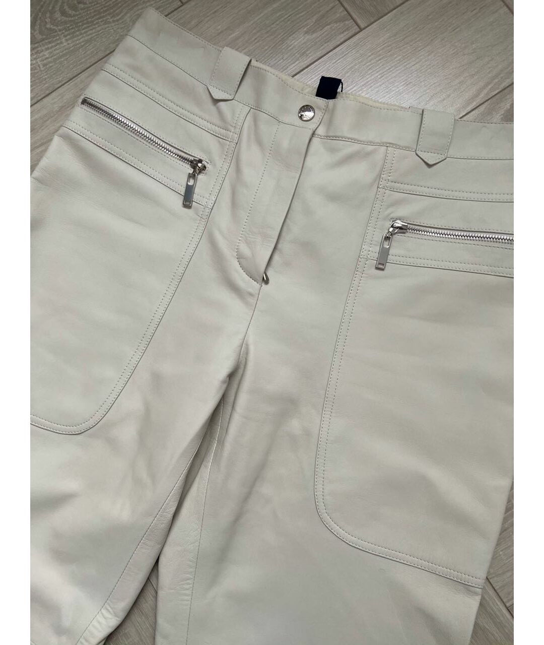 LOUIS VUITTON PRE-OWNED Кожаные прямые брюки, фото 3