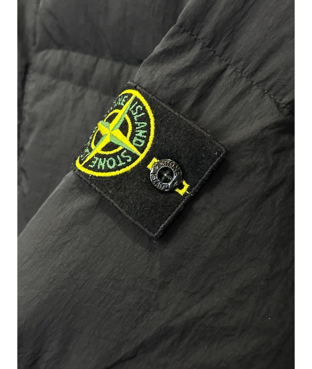 STONE ISLAND Черный полиамидовый пуховик, фото 4