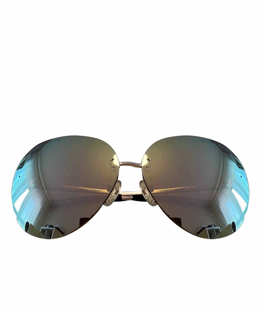 MICHAEL KORS Золотые металлические солнцезащитные очки, фото 1