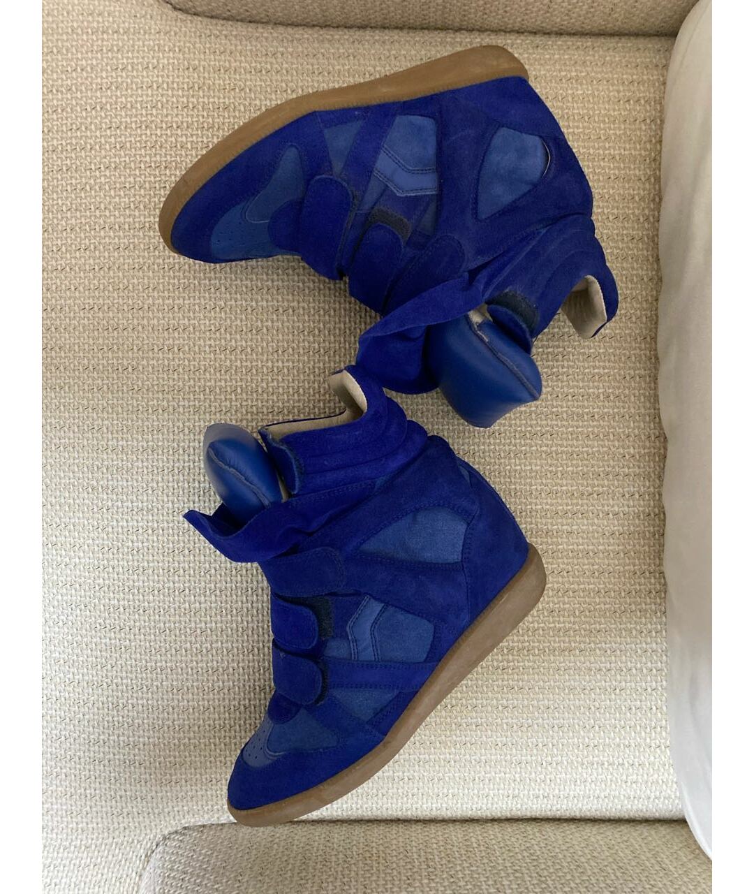 ISABEL MARANT Синие замшевые кроссовки, фото 7