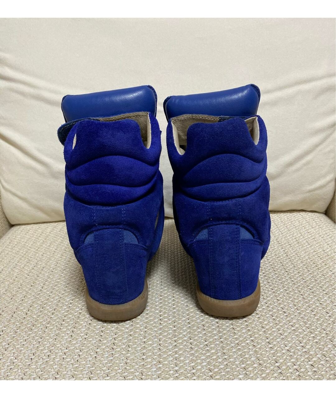 ISABEL MARANT Синие замшевые кроссовки, фото 4