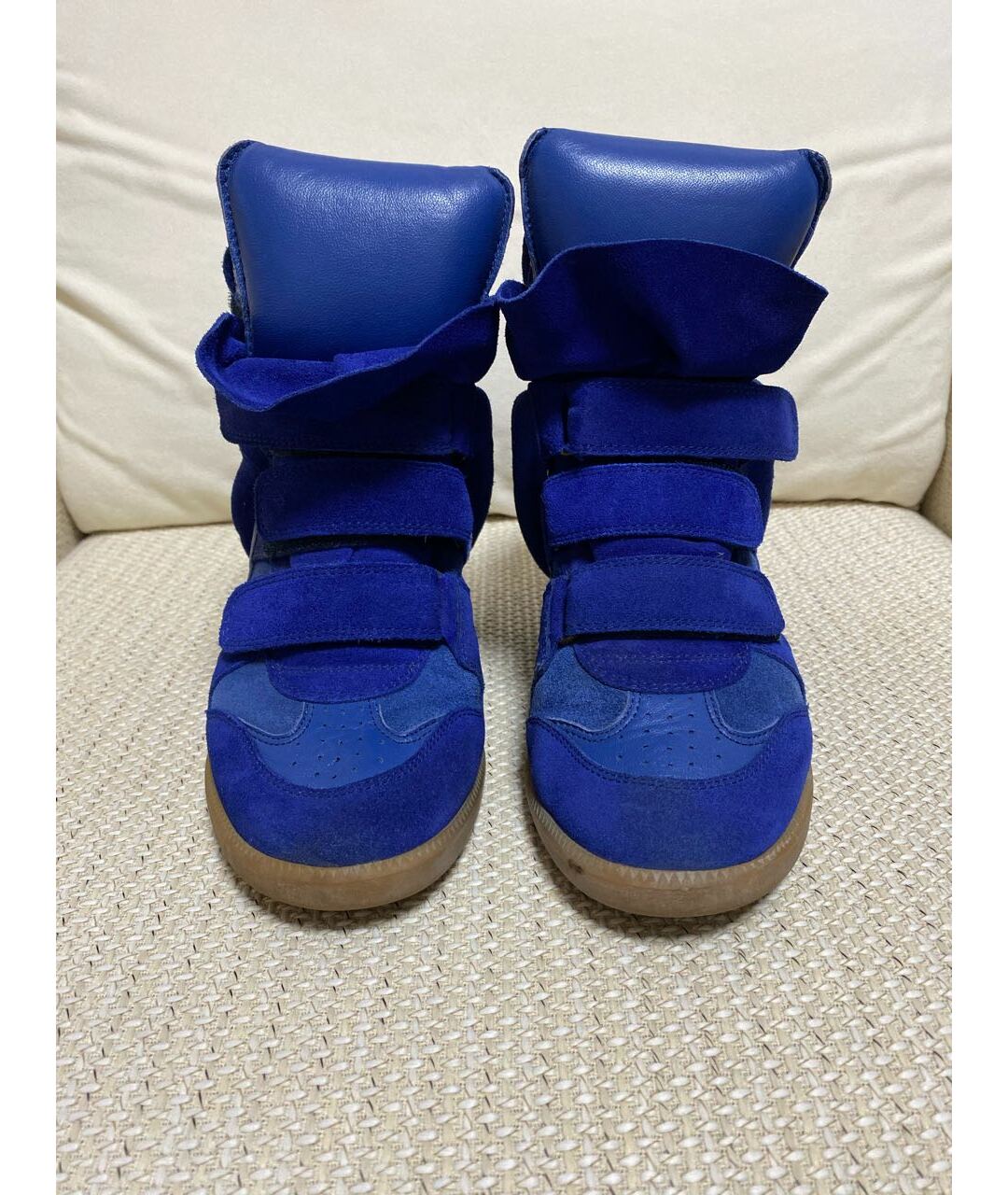 ISABEL MARANT Синие замшевые кроссовки, фото 2