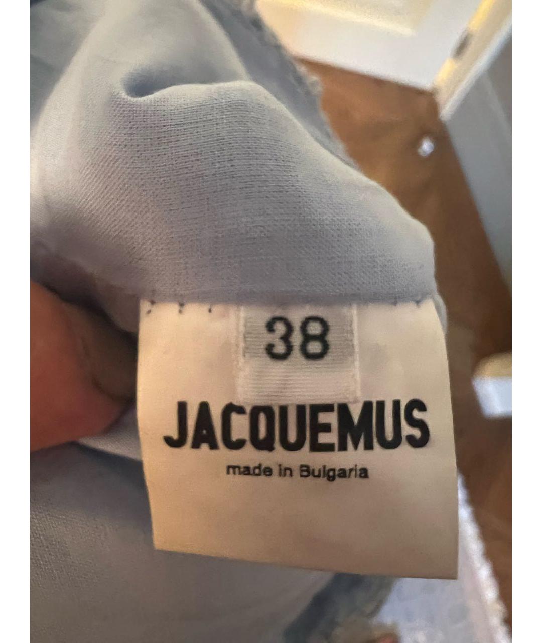 JACQUEMUS Голубая юбка миди, фото 3