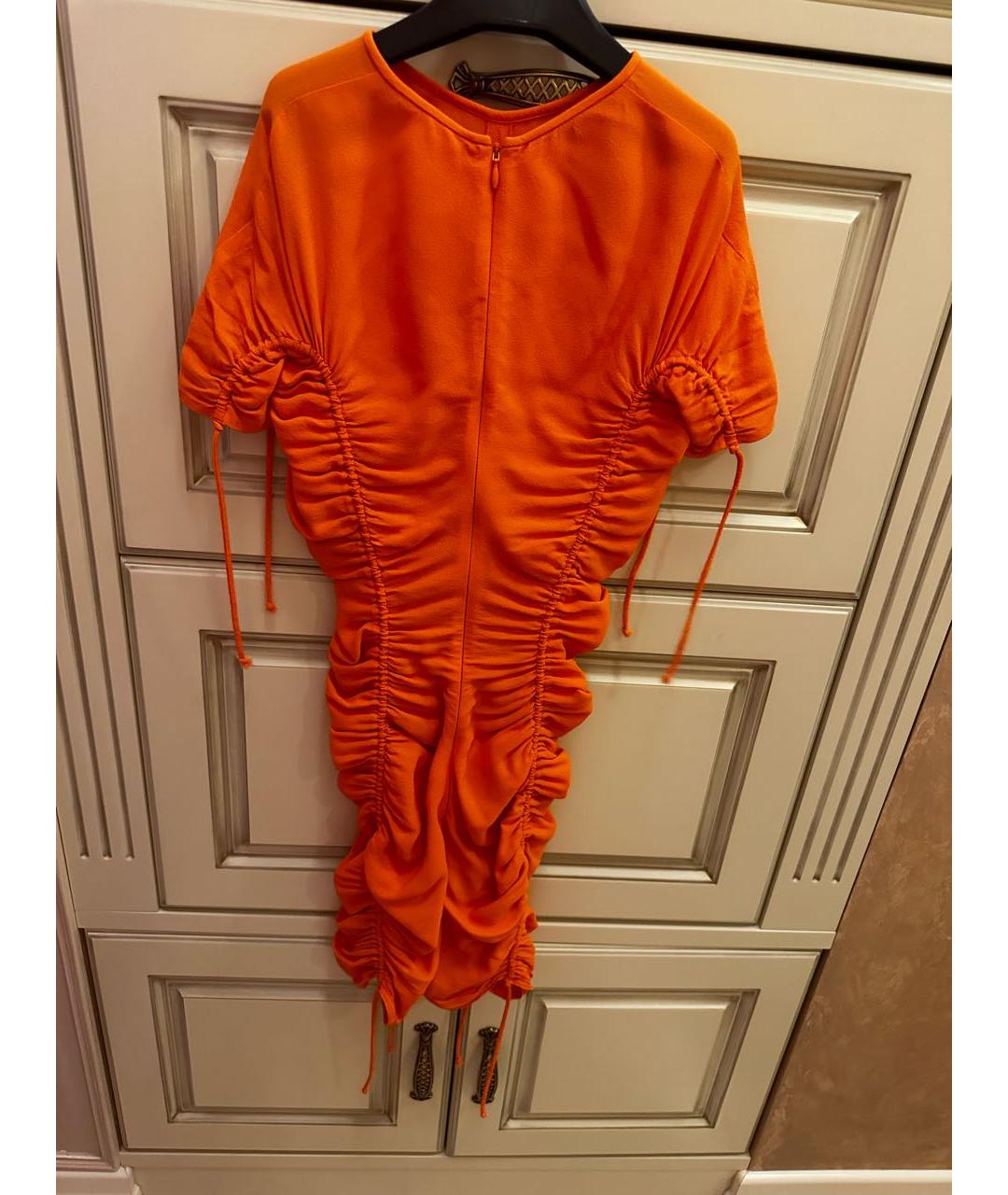 STELLA MCCARTNEY Оранжевое вискозное повседневное платье, фото 3