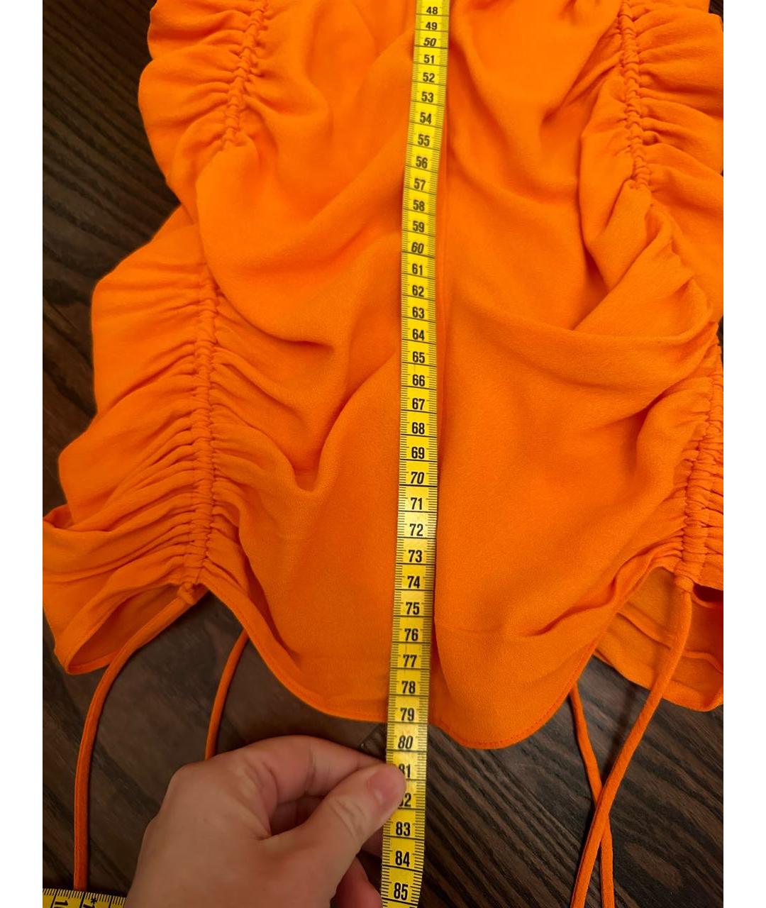 STELLA MCCARTNEY Оранжевое вискозное повседневное платье, фото 6