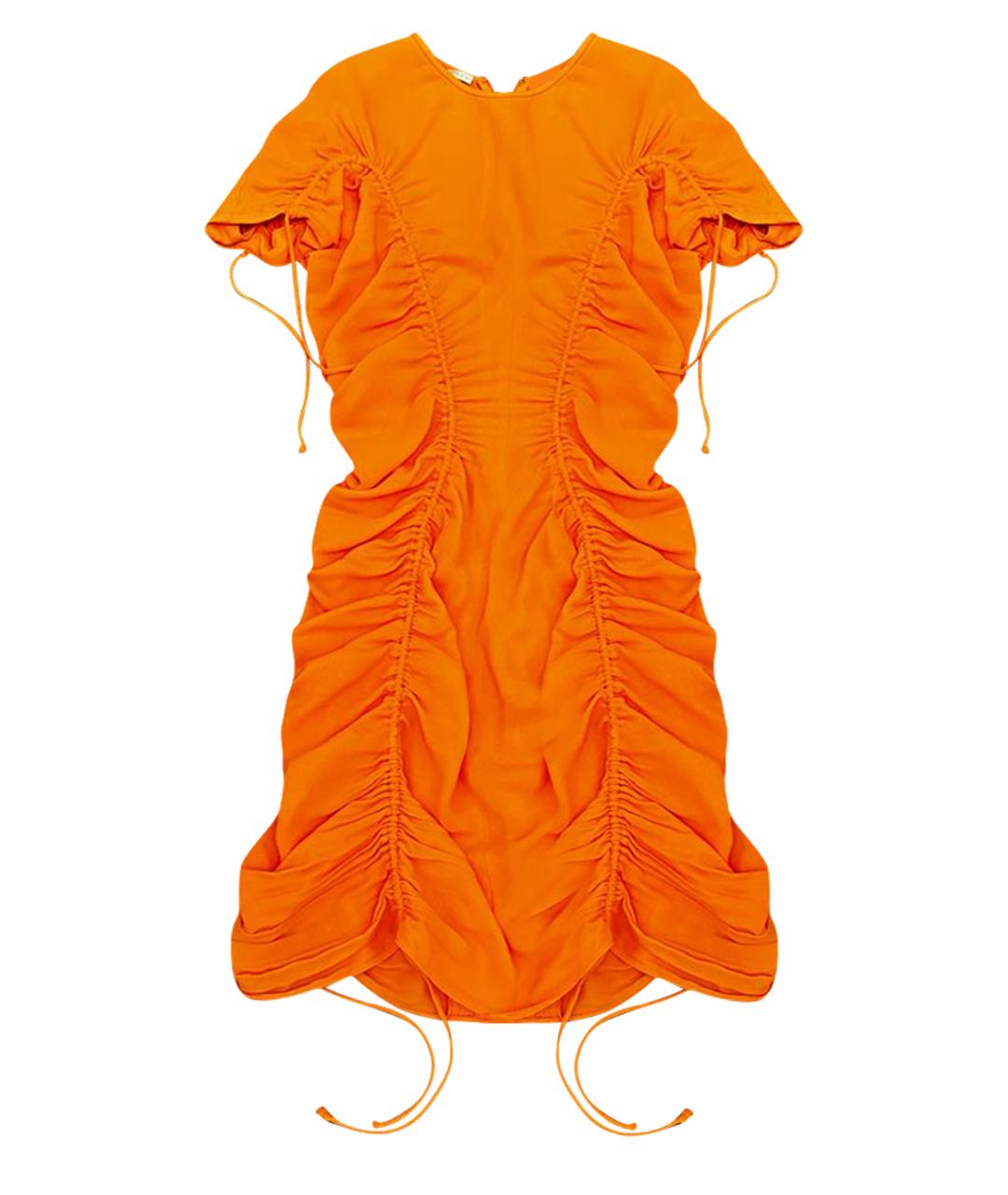 STELLA MCCARTNEY Оранжевое вискозное повседневное платье, фото 1