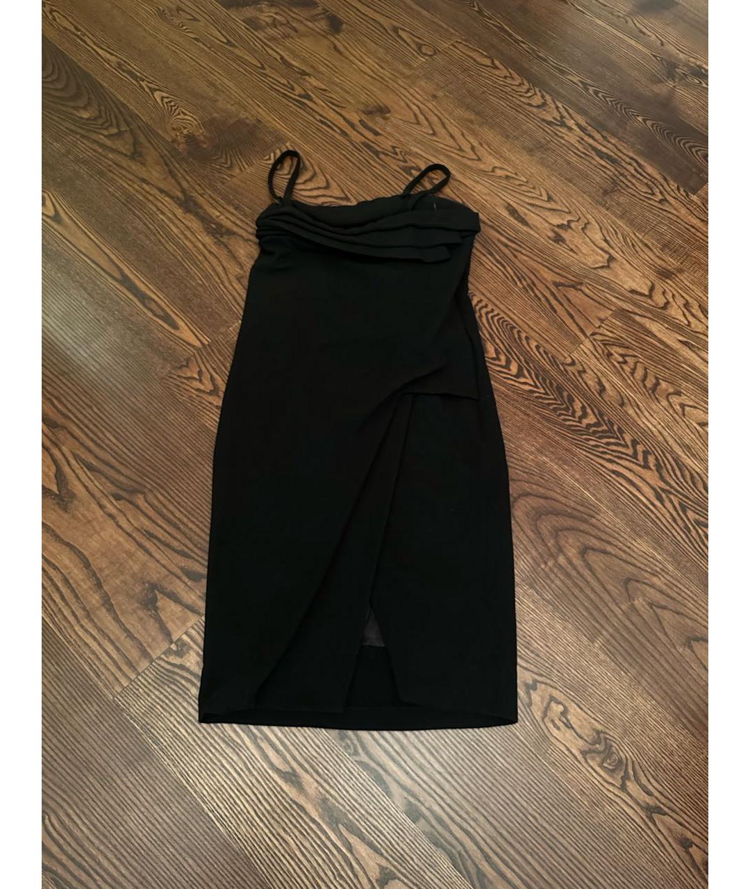 GIANFRANCO FERRE Черное шерстяное повседневное платье, фото 8