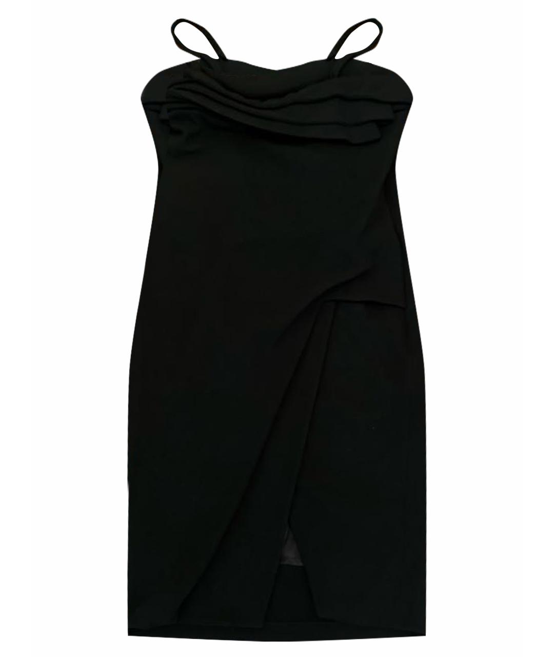 GIANFRANCO FERRE Черное шерстяное повседневное платье, фото 1