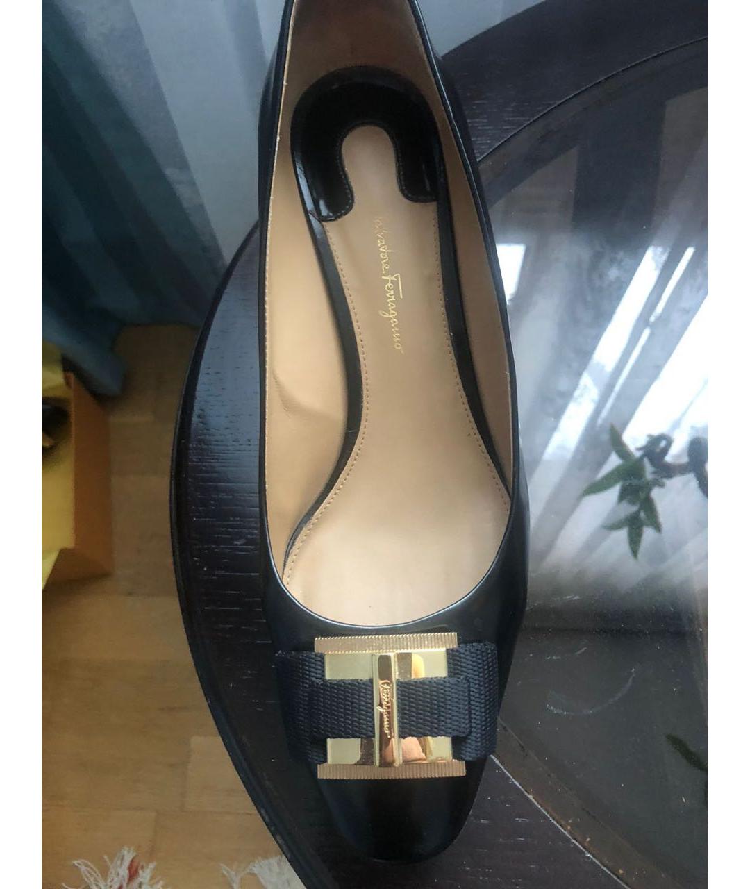 FERRAGAMO Черные кожаные туфли, фото 2