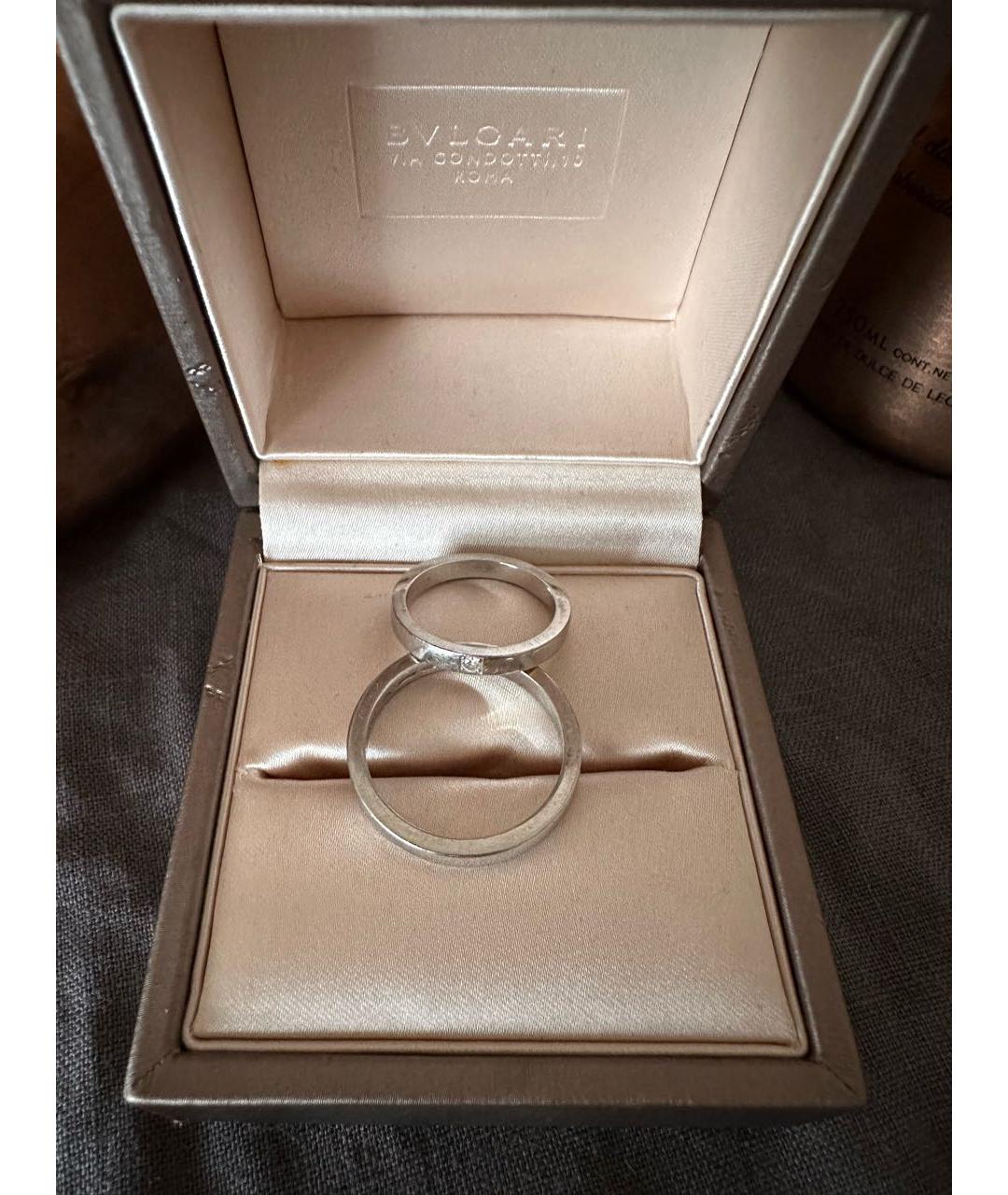 BVLGARI Серебряное платиновое кольцо, фото 3