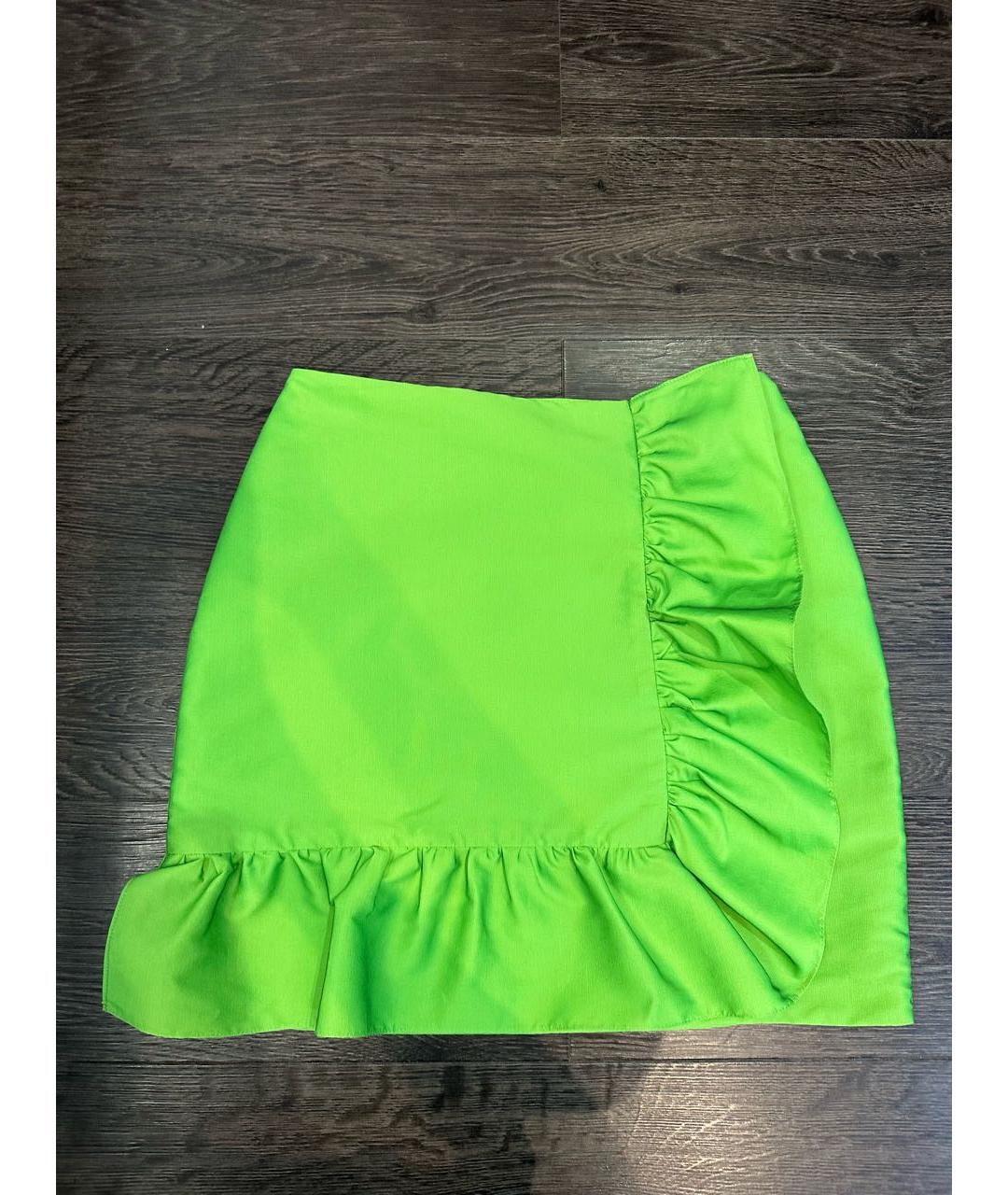 SANDRO Салатовая полиамидовая юбка мини, фото 5