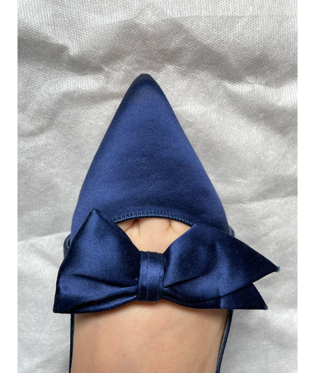 SAM EDELMAN Темно-синие текстильные босоножки, фото 5