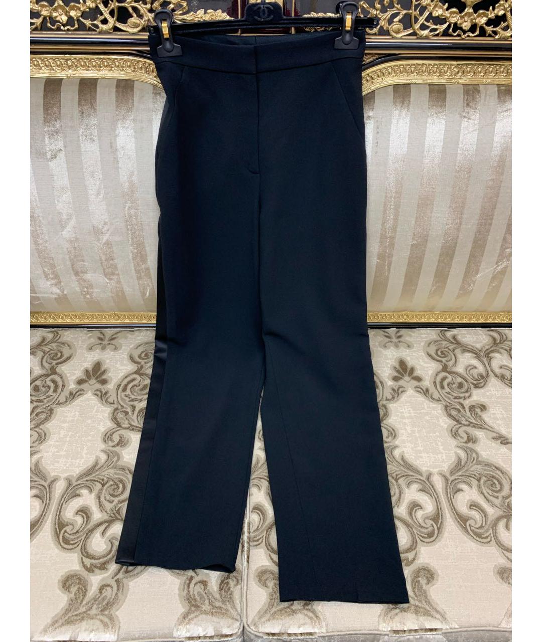CHANEL PRE-OWNED Черные прямые брюки, фото 2