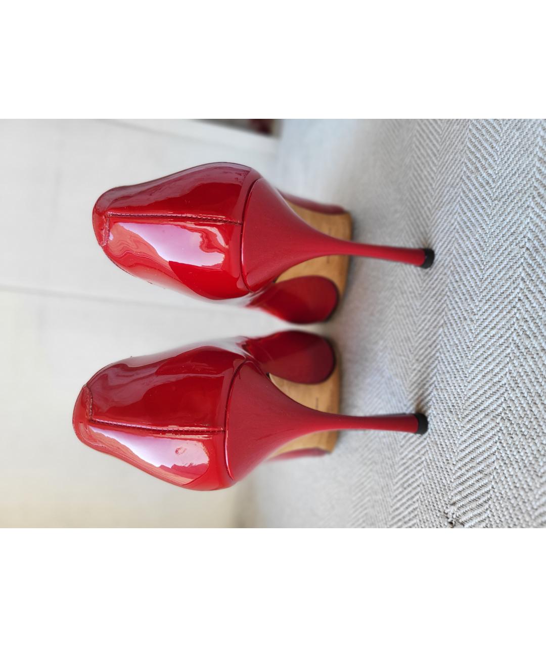 JIMMY CHOO Красные туфли из лакированной кожи, фото 4