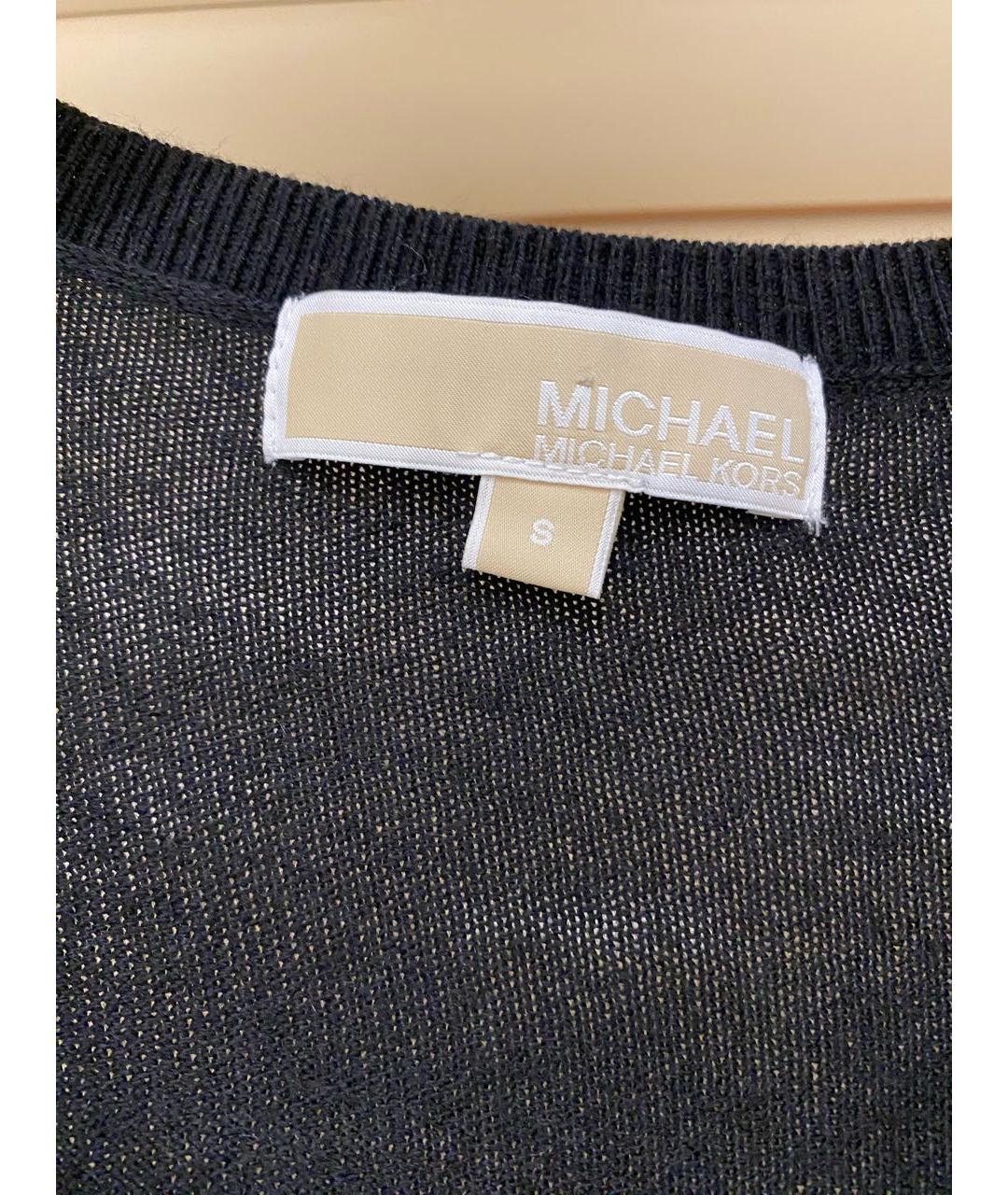 MICHAEL MICHAEL KORS Черный хлопко-эластановый джемпер / свитер, фото 4