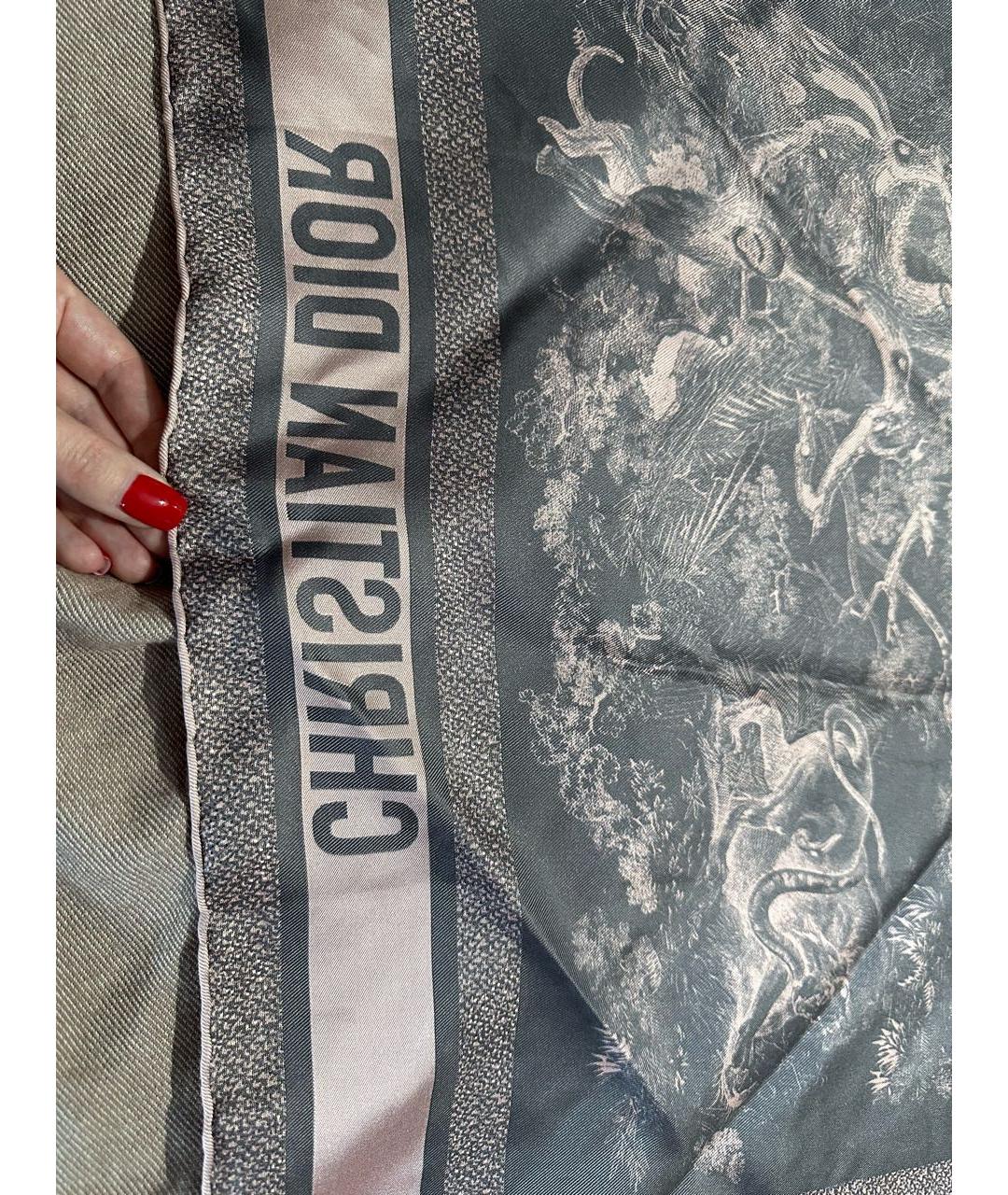 CHRISTIAN DIOR Розовый шелковый платок, фото 3