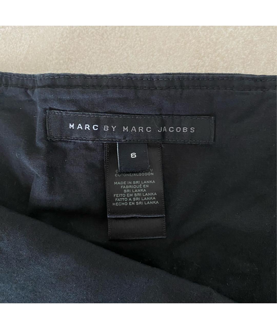 MARC BY MARC JACOBS Темно-синяя хлопковая юбка мини, фото 2