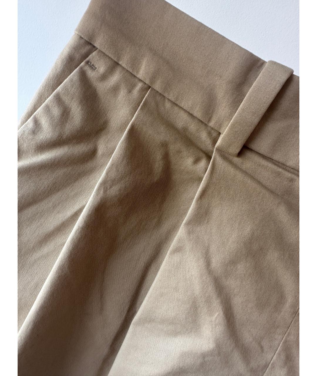 COS Бежевая хлопко-эластановая юбка-шорты, фото 3
