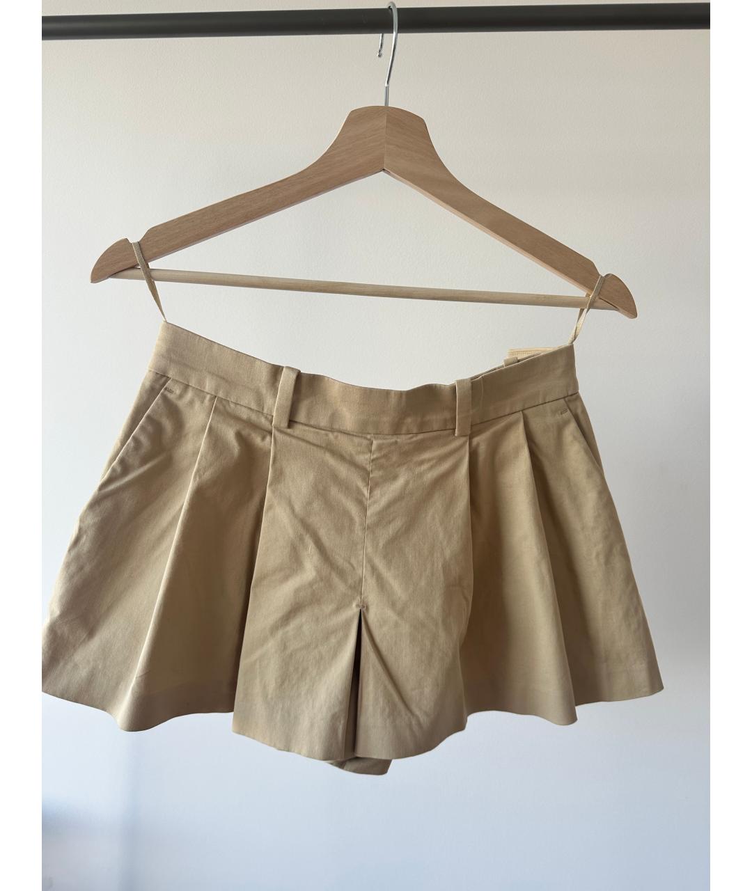 COS Бежевая хлопко-эластановая юбка-шорты, фото 9