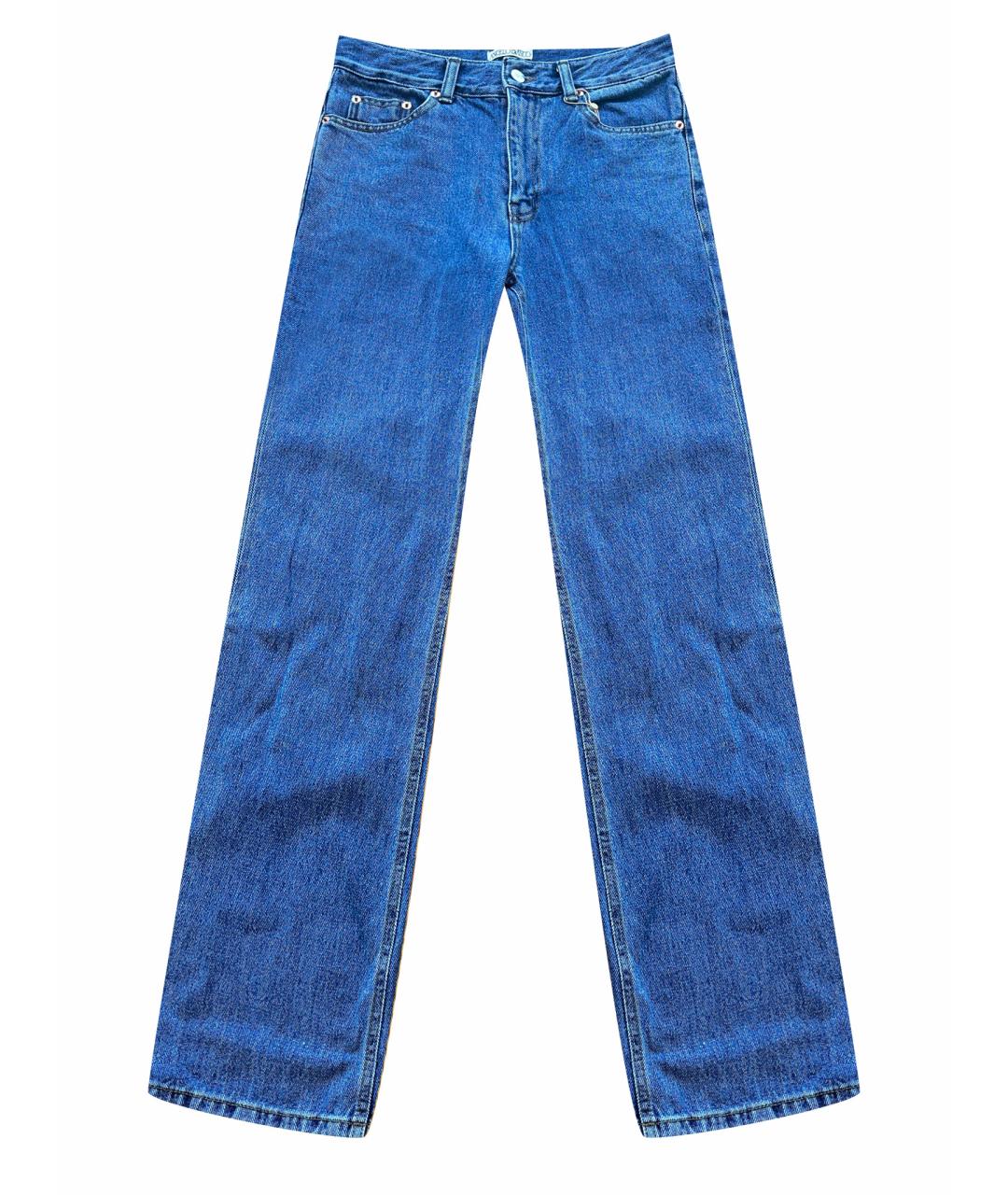 THE FRANKIE SHOP Синие хлопковые прямые джинсы, фото 1