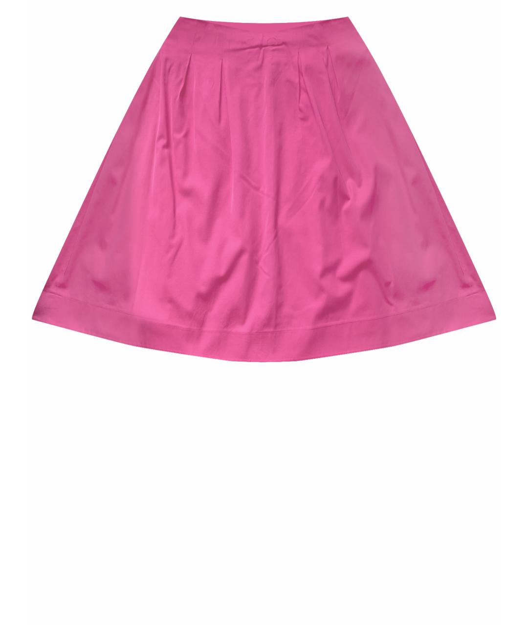 MCQ ALEXANDER MCQUEEN Розовая вискозная юбка миди, фото 1