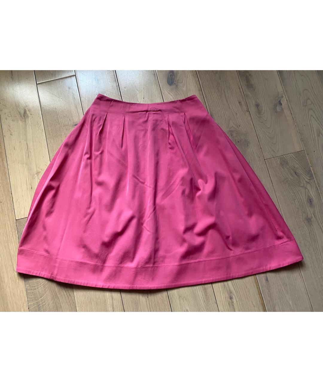 MCQ ALEXANDER MCQUEEN Розовая вискозная юбка миди, фото 6