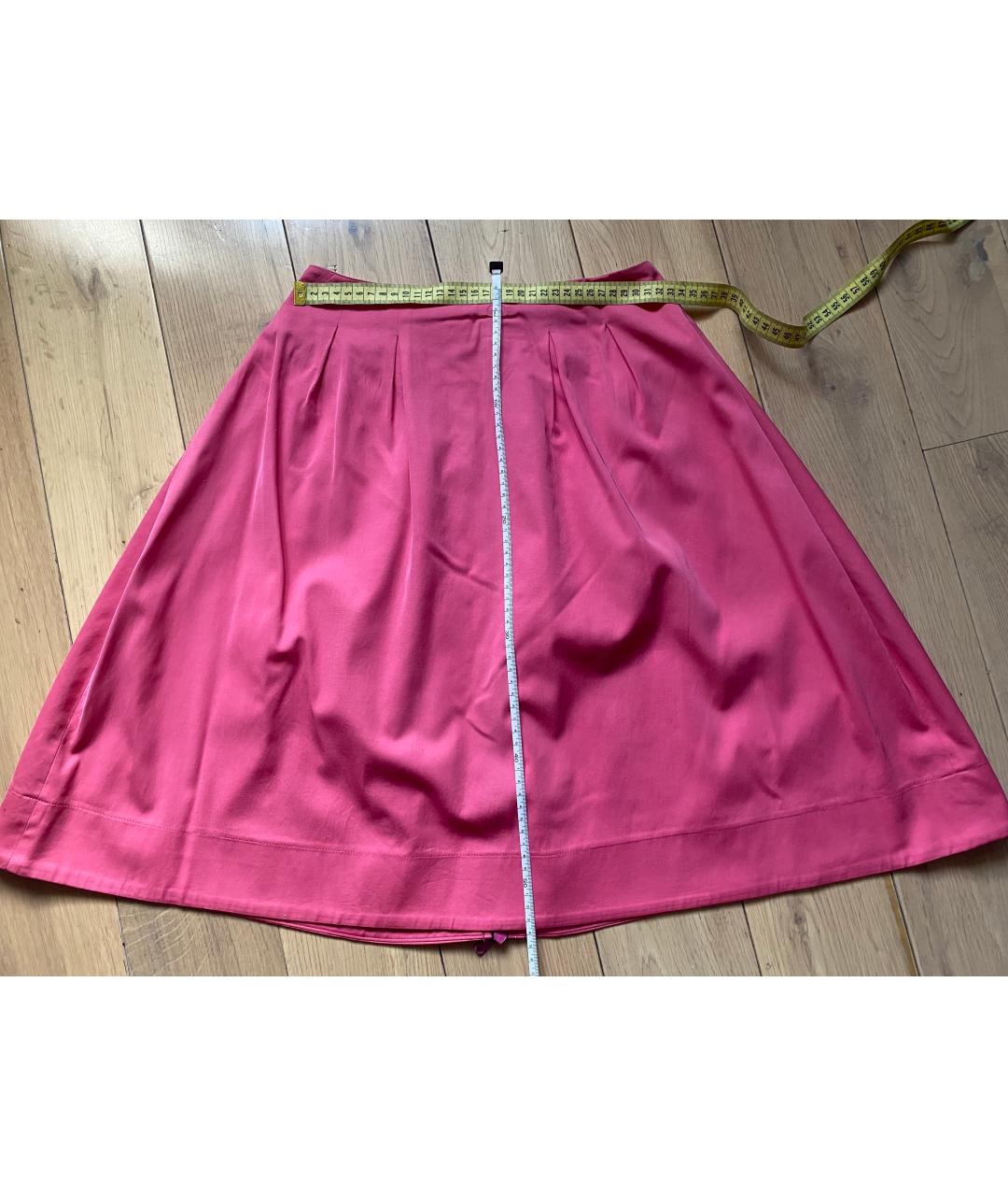 MCQ ALEXANDER MCQUEEN Розовая вискозная юбка миди, фото 5