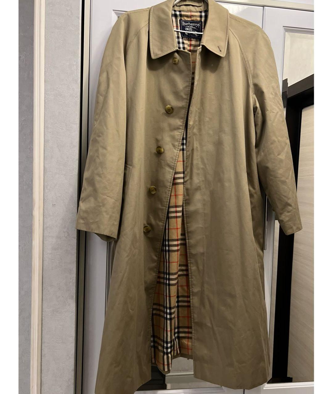 BURBERRY Бежевый хлопковый тренч/плащ, фото 8
