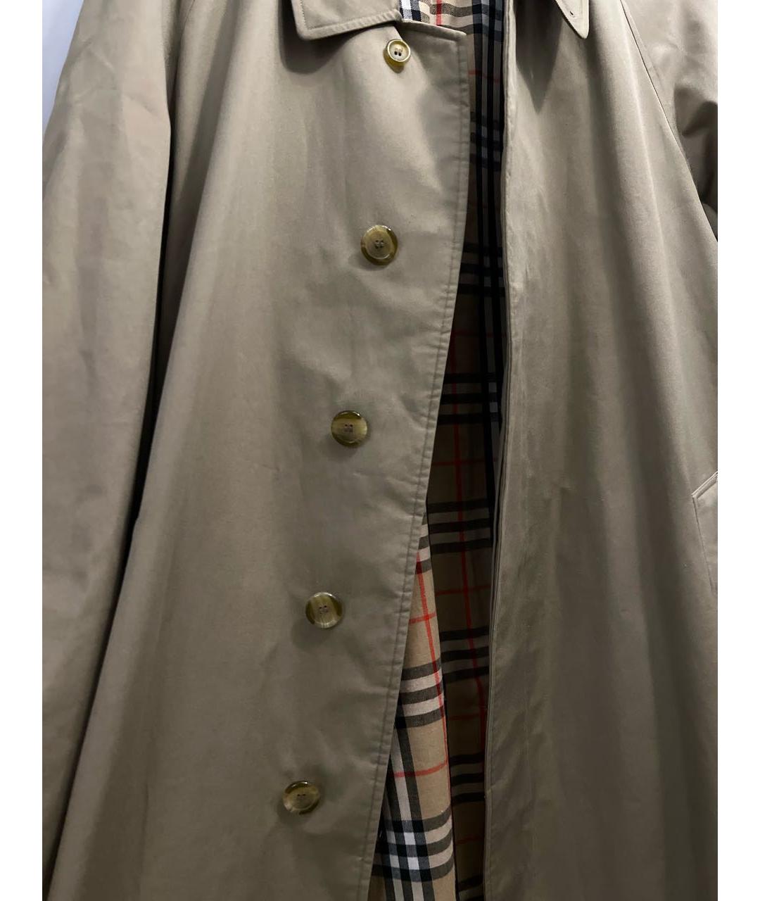 BURBERRY Бежевый хлопковый тренч/плащ, фото 4