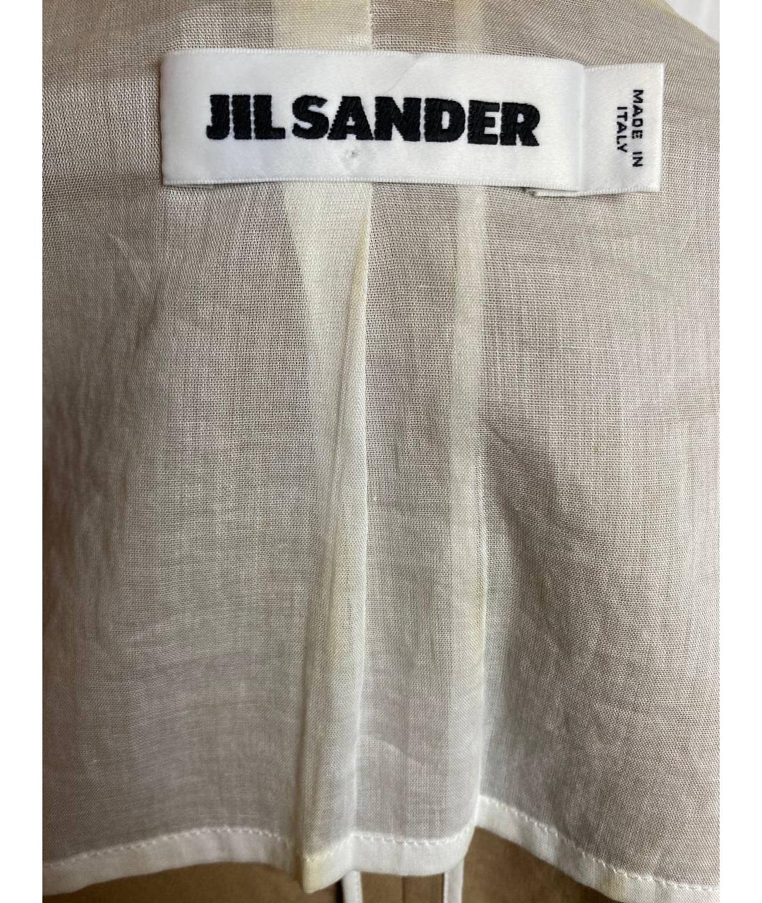 JIL SANDER Бежевый хлопковый жакет/пиджак, фото 4