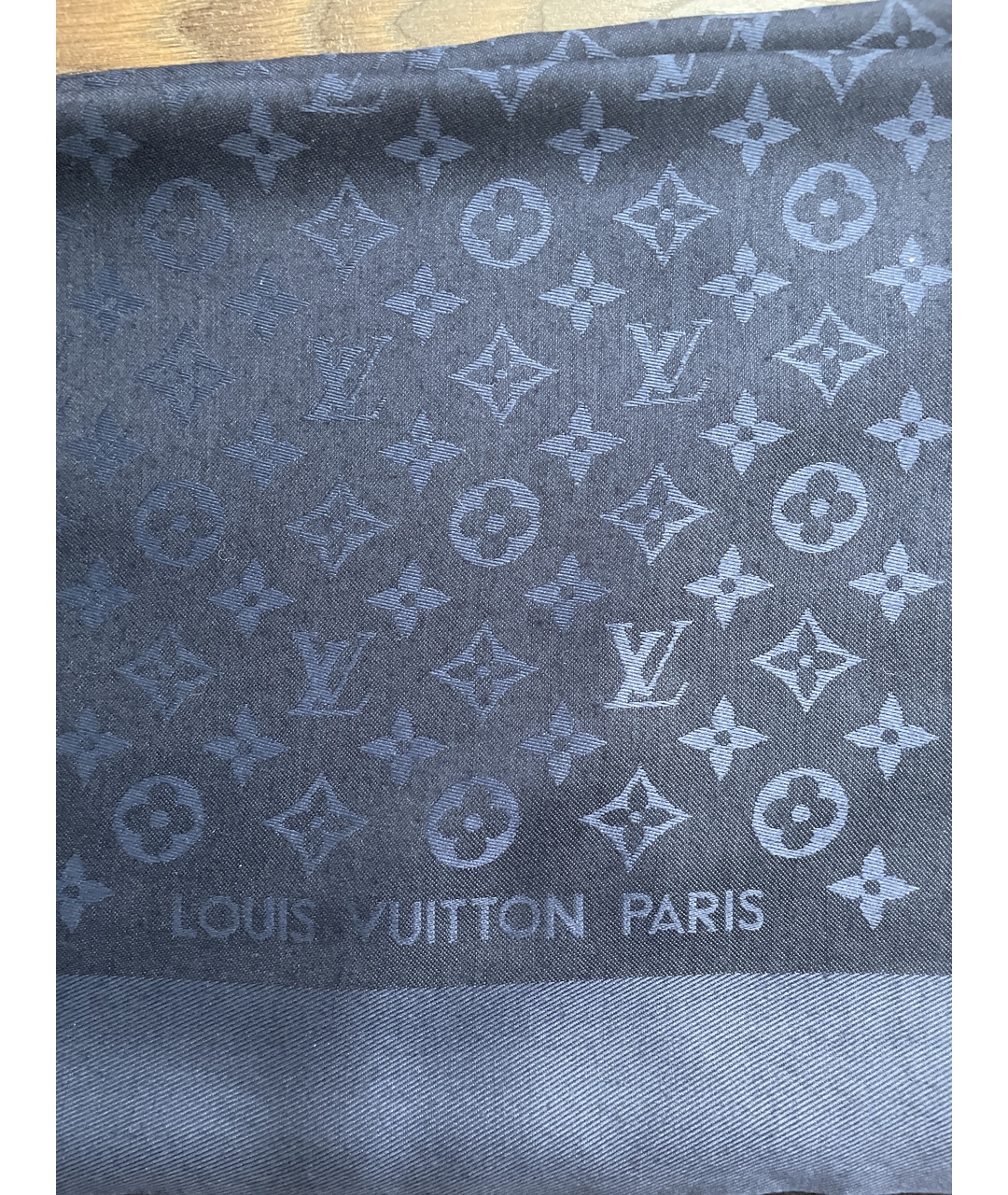 LOUIS VUITTON PRE-OWNED Синий шелковый шарф, фото 2