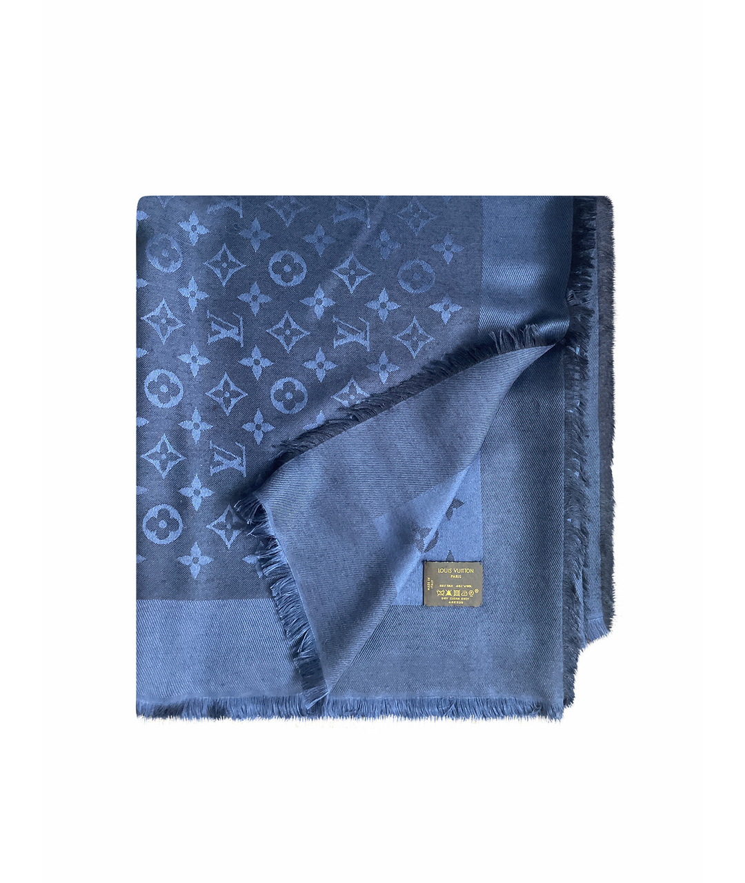 LOUIS VUITTON PRE-OWNED Синий шелковый шарф, фото 1