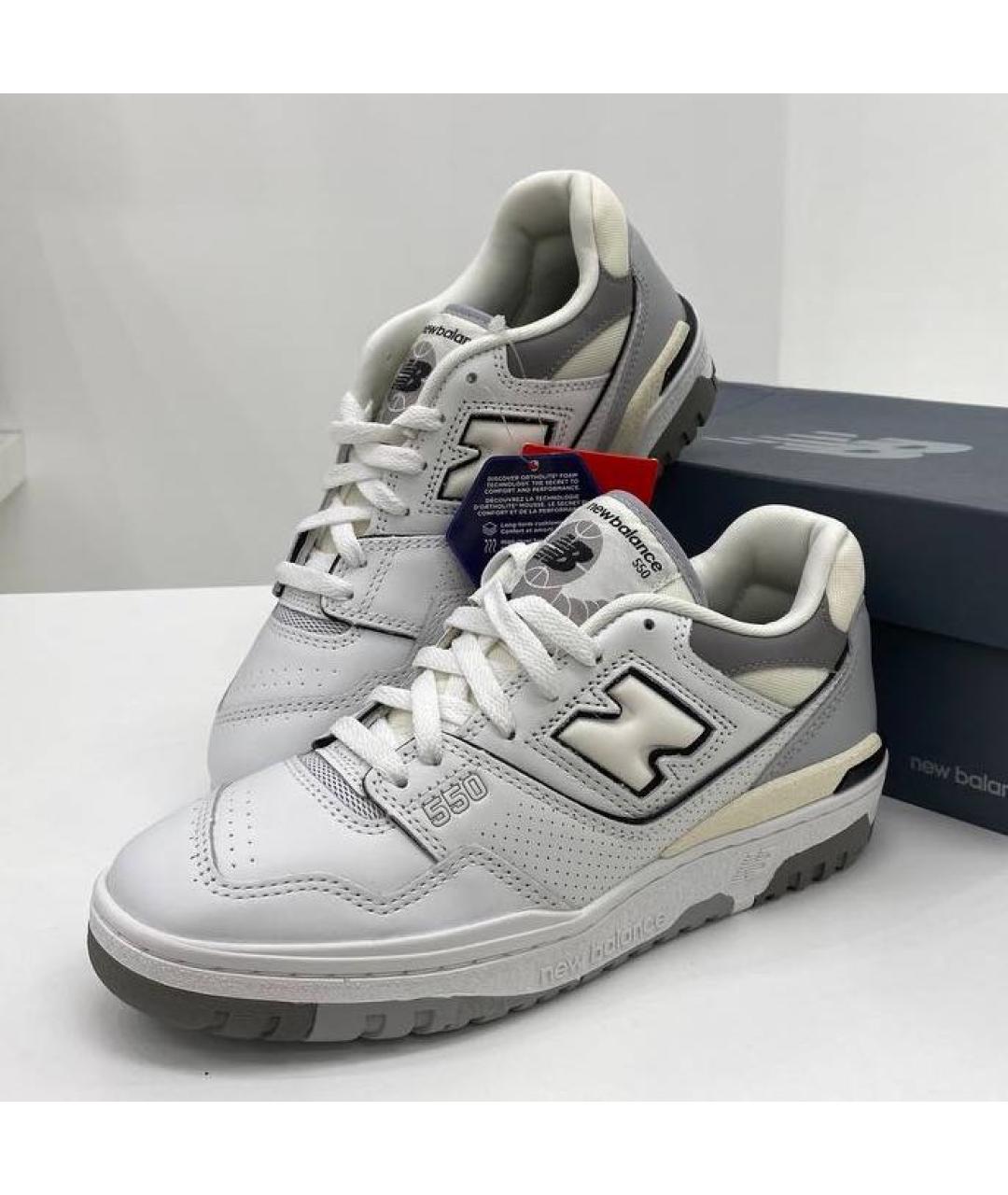 NEW BALANCE Белые кожаные кроссовки, фото 3