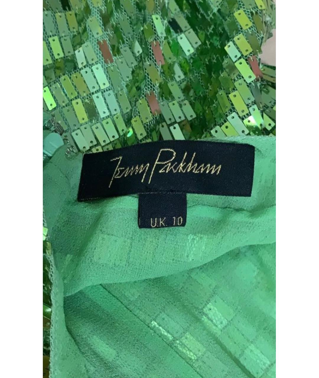 JENNY PACKHAM Зеленые полиэстеровое вечернее платье, фото 3