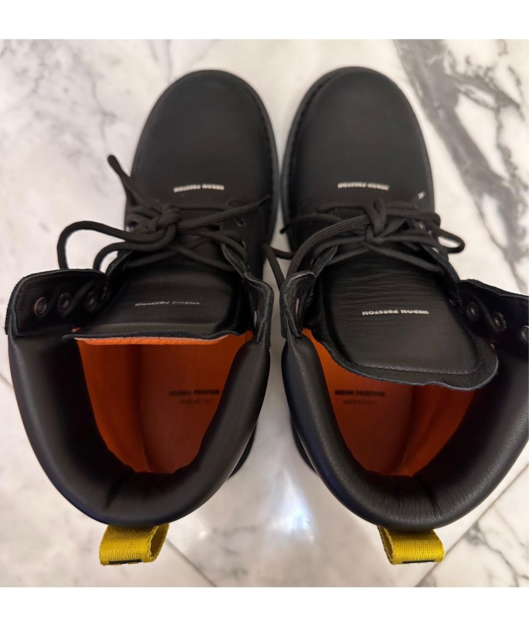 HERON PRESTON Черные кожаные ботинки, фото 3