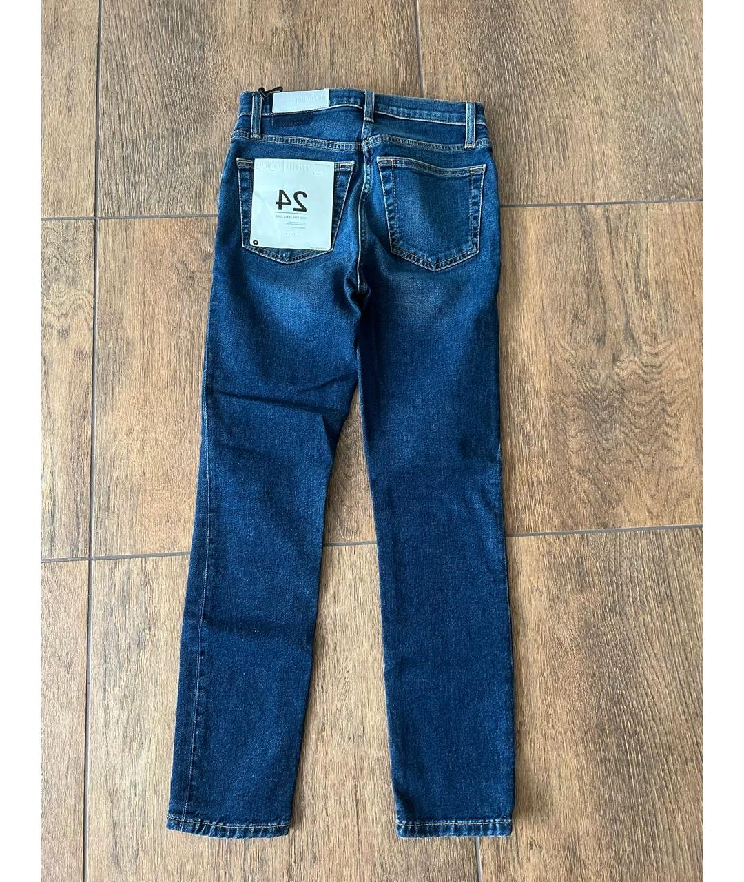 RE/DONE Темно-синие хлопковые прямые джинсы, фото 2
