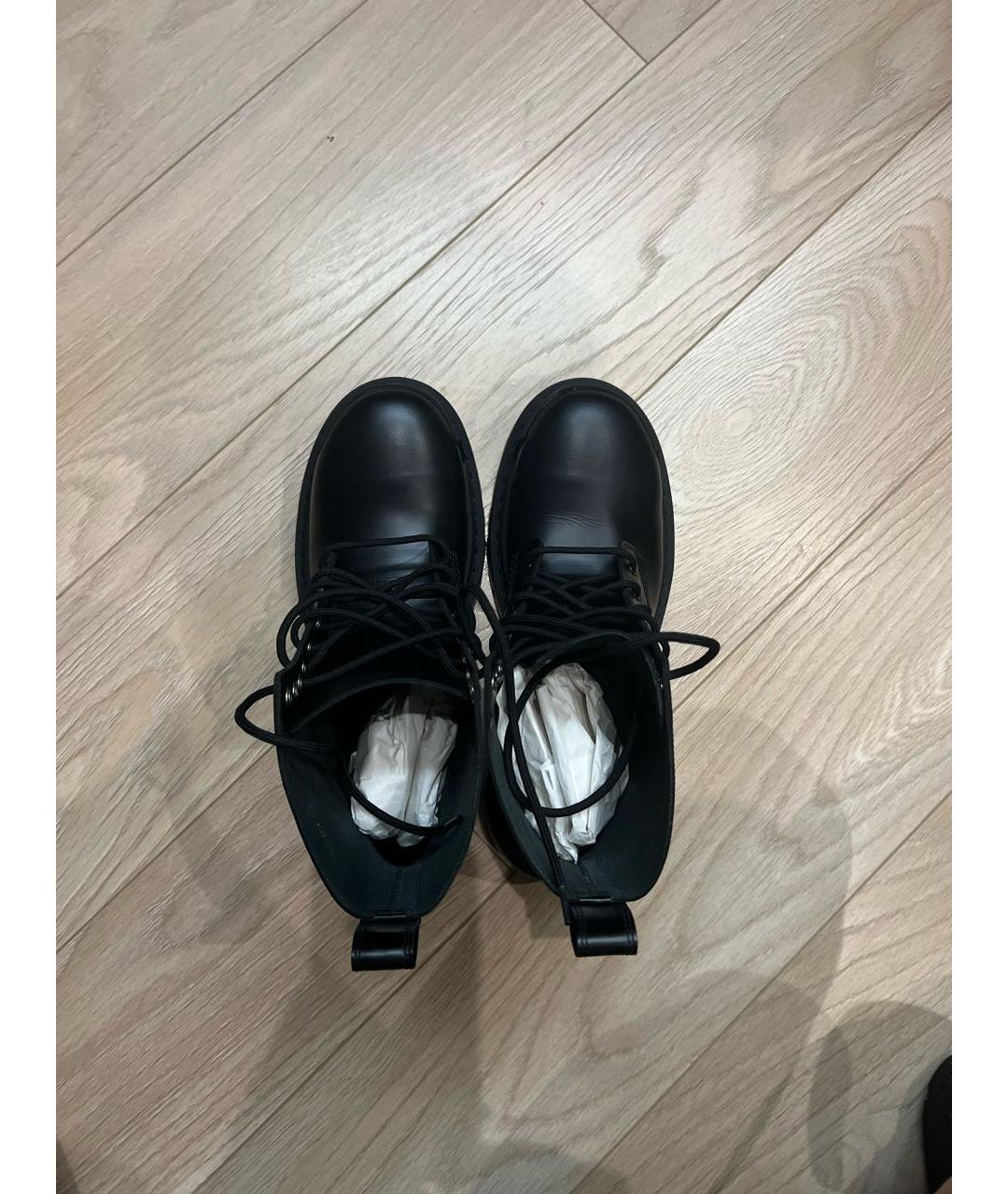 BALENCIAGA Черные кожаные ботинки, фото 3