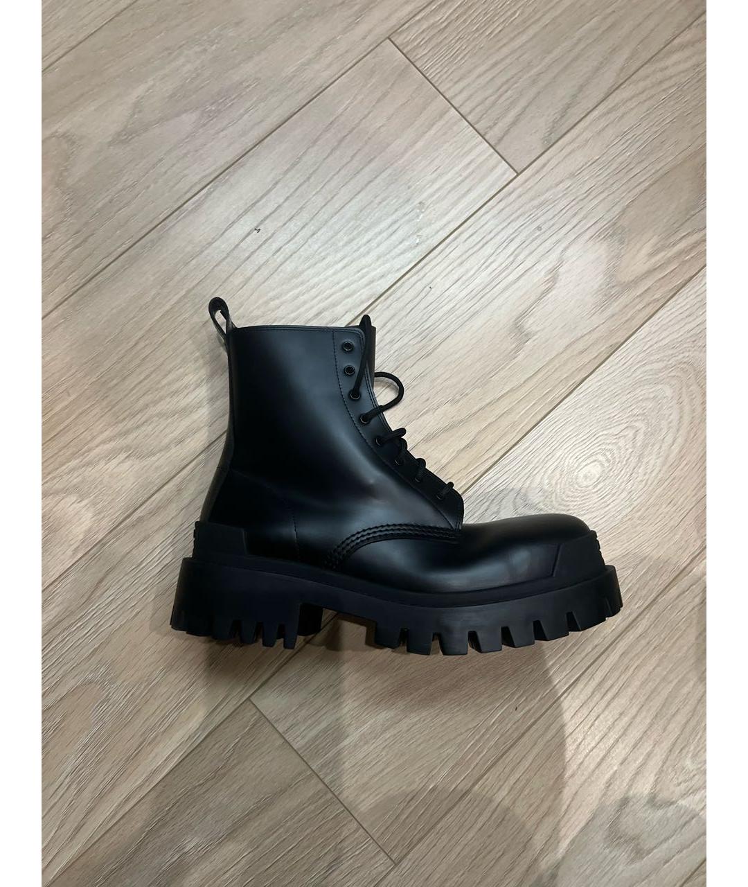 BALENCIAGA Черные кожаные ботинки, фото 6