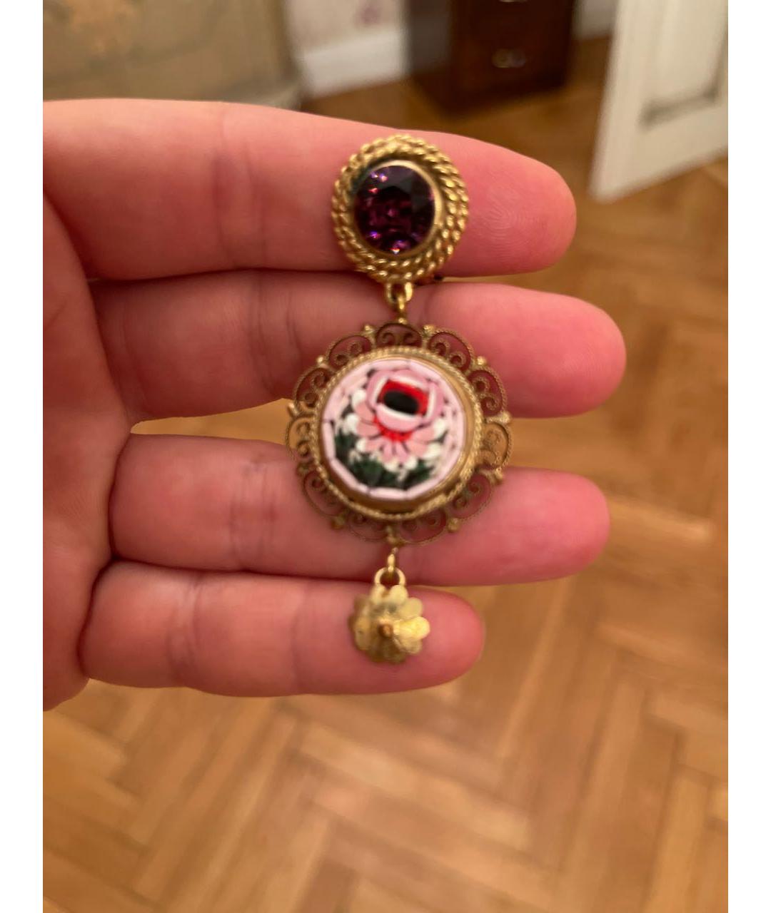 DOLCE&GABBANA Золотые клипсы, фото 3
