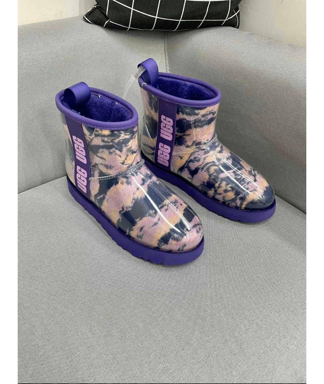 UGG AUSTRALIA Фиолетовые резиновые ботинки, фото 5