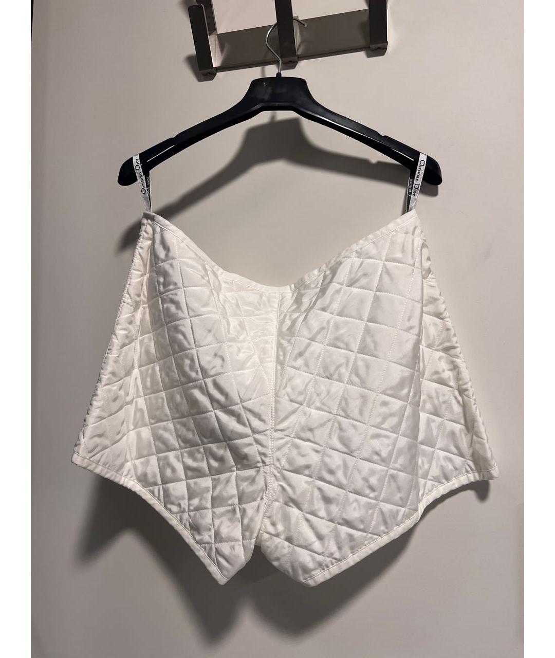 CHRISTIAN DIOR Белые шелковые шорты, фото 3