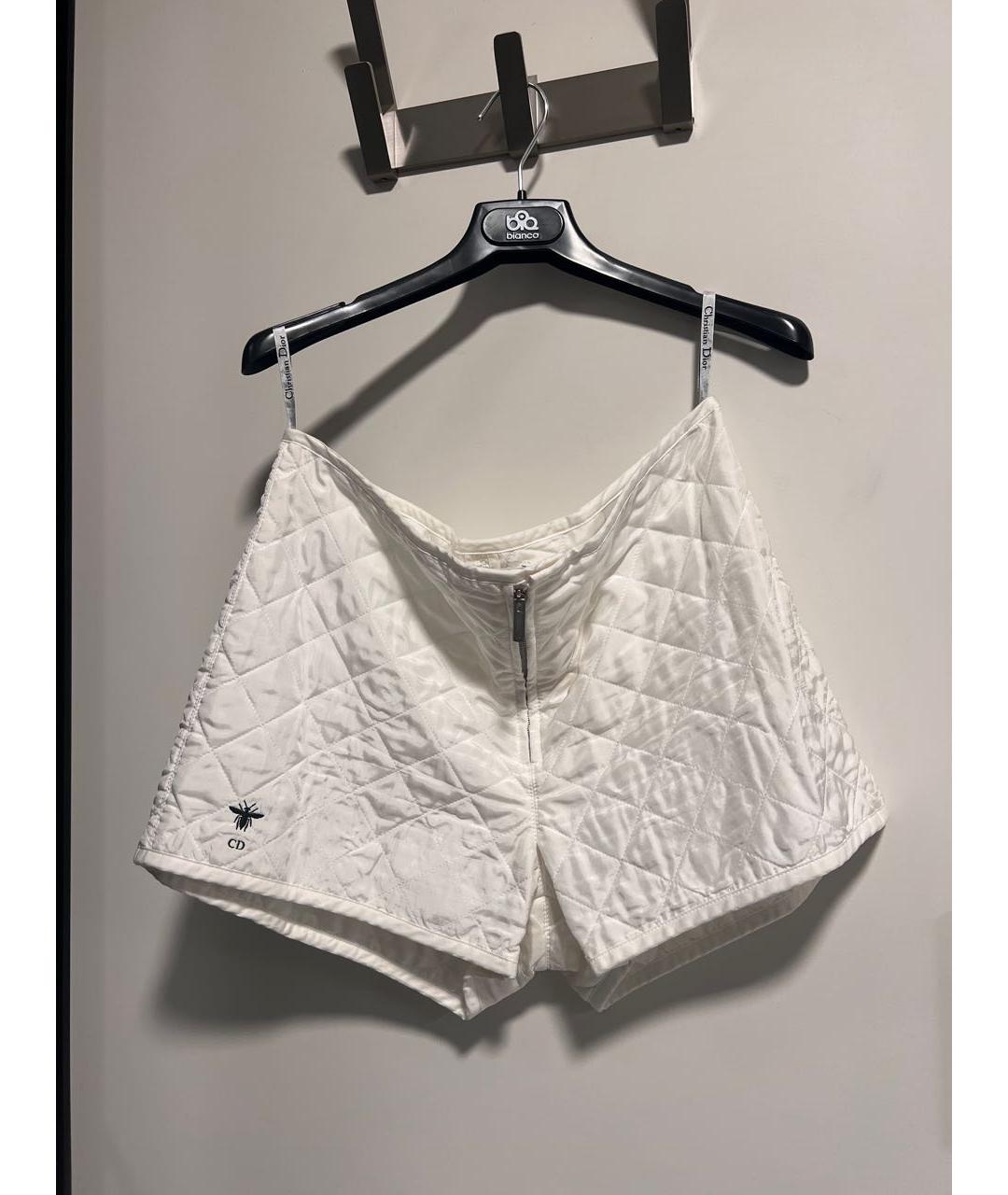 CHRISTIAN DIOR Белые шелковые шорты, фото 2