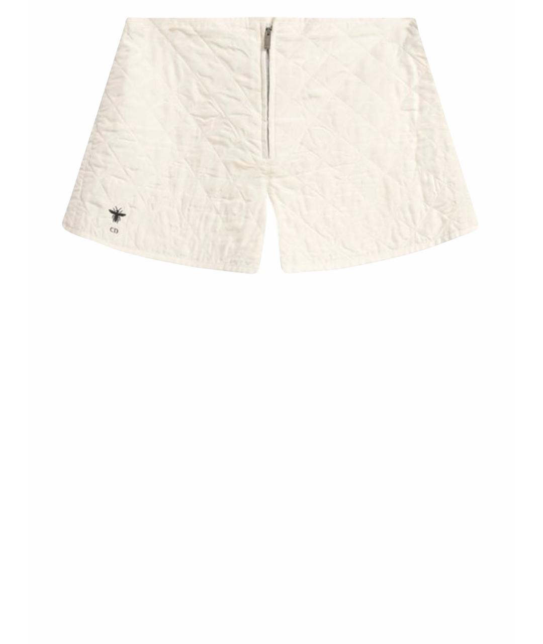 CHRISTIAN DIOR Белые шелковые шорты, фото 1