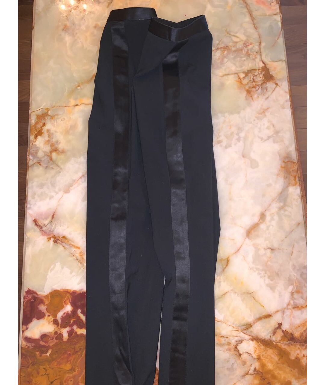 ACNE STUDIOS Черные шерстяные прямые брюки, фото 7