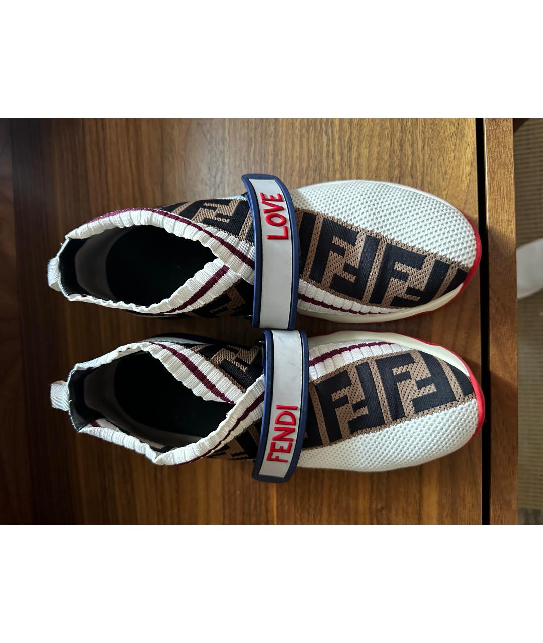 Fendi rockoko cheap sneakers white