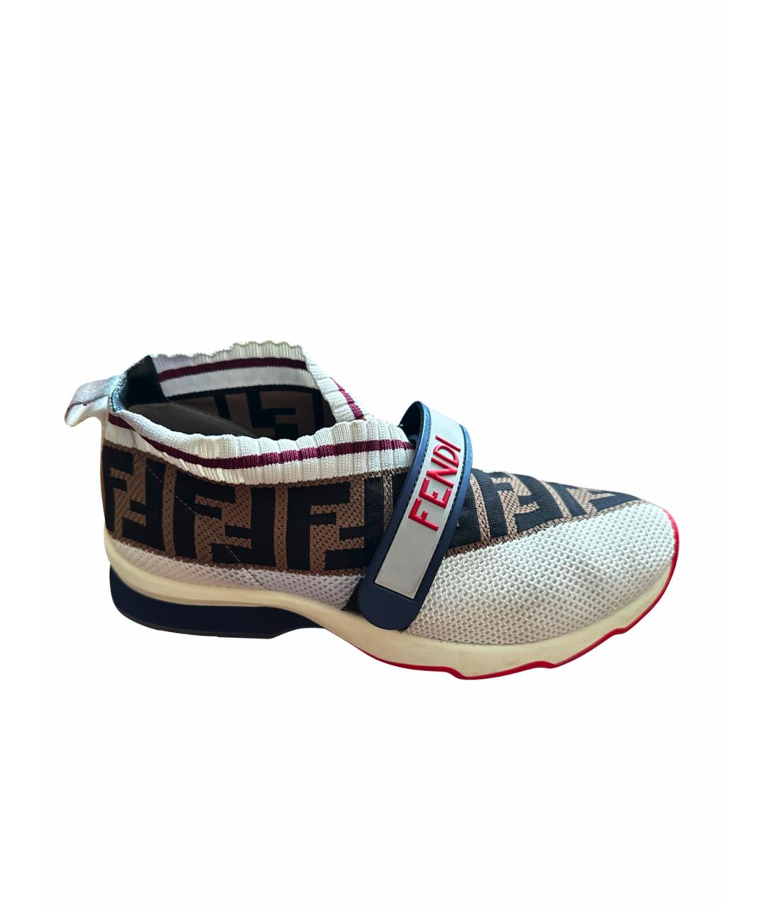 Fendi rockoko cheap sneakers white