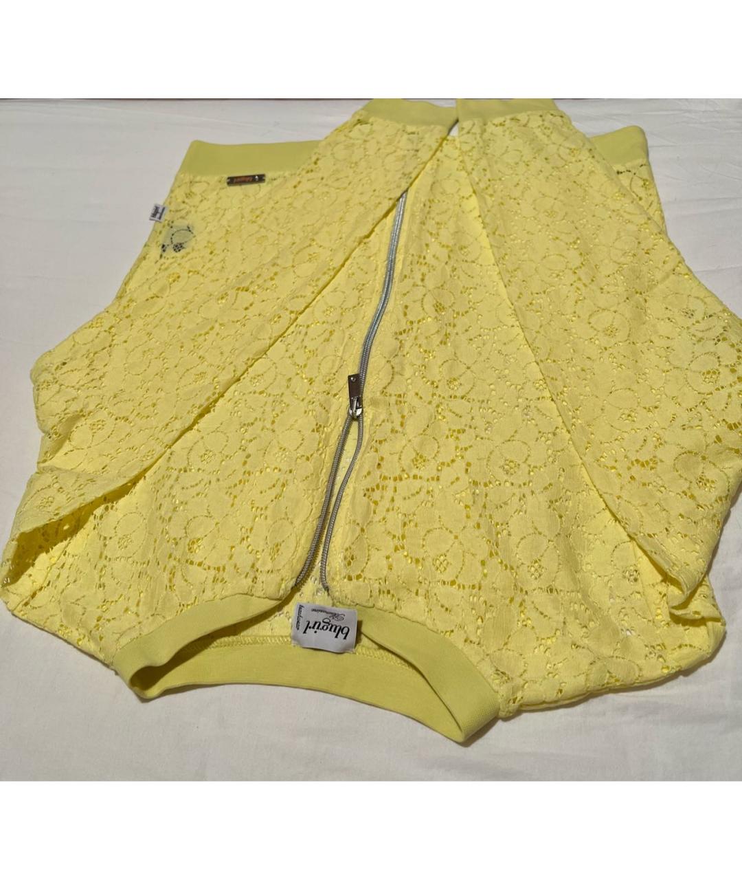 BLUGIRL Желтая кружевная спортивная куртка, фото 2