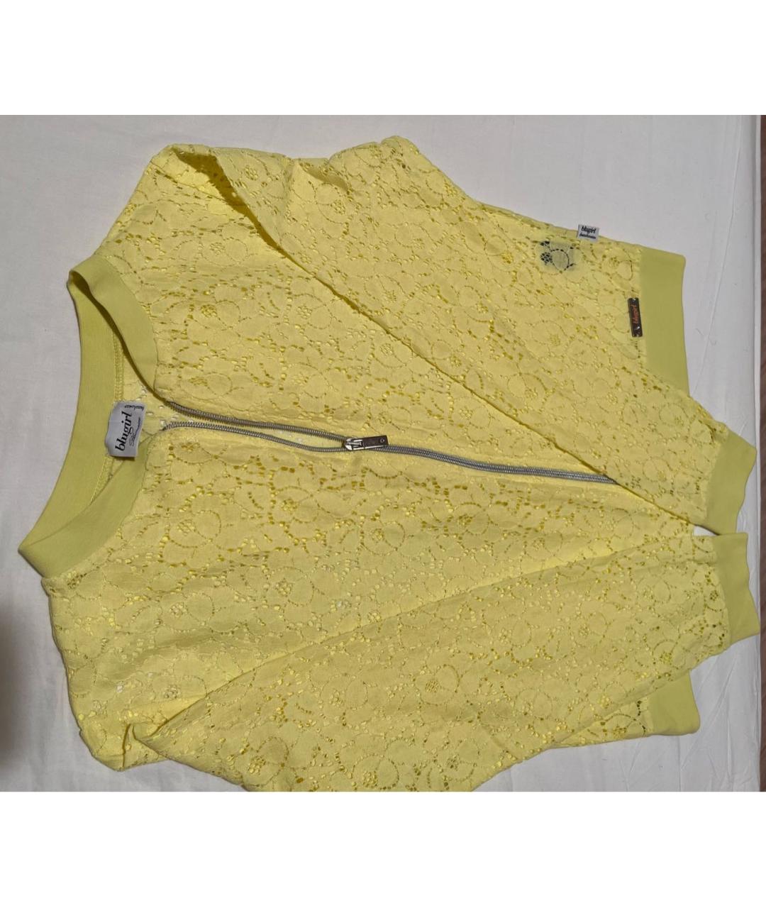 BLUGIRL Желтая кружевная спортивная куртка, фото 7