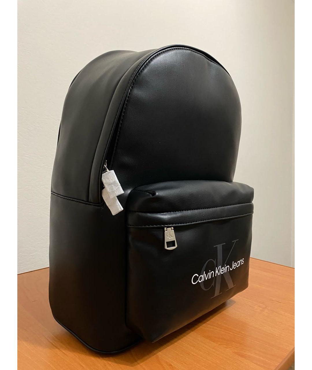 CALVIN KLEIN Черный синтетический рюкзак, фото 4